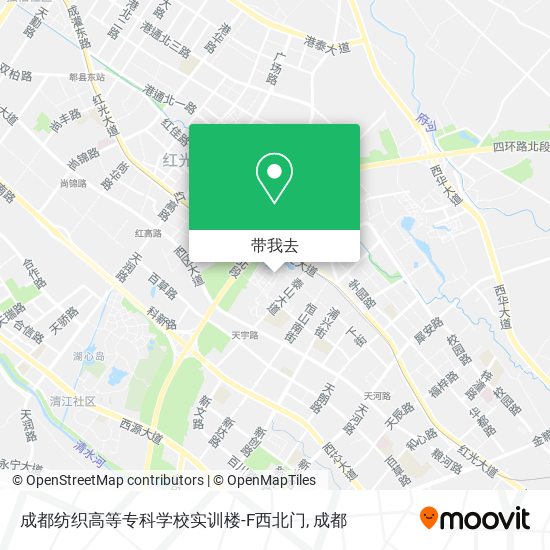 成都纺织高等专科学校实训楼-F西北门地图