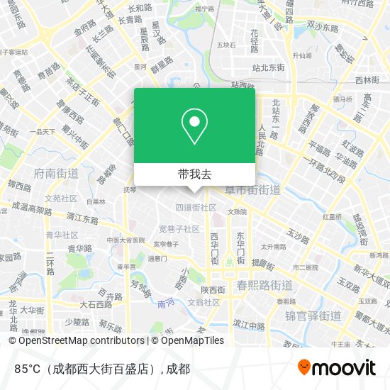 85°C（成都西大街百盛店）地图