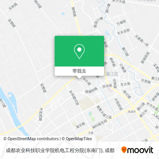 成都农业科技职业学院机电工程分院(东南门)地图