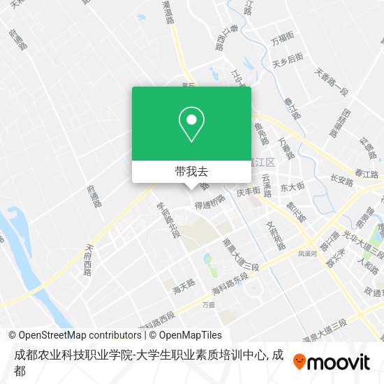 成都农业科技职业学院-大学生职业素质培训中心地图