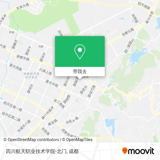 四川航天职业技术学院-北门地图
