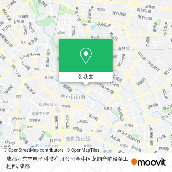 成都万东丰电子科技有限公司金牛区龙韵音响设备工程部地图