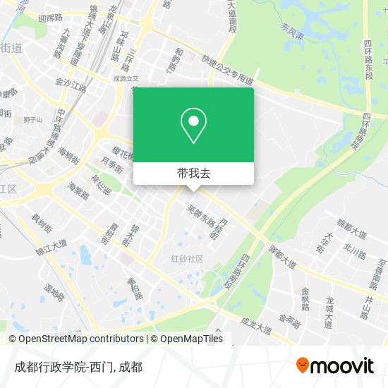 成都行政学院-西门地图