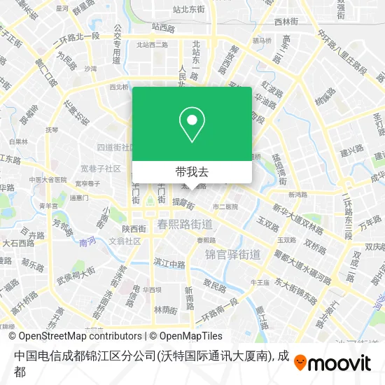 中国电信成都锦江区分公司(沃特国际通讯大厦南)地图