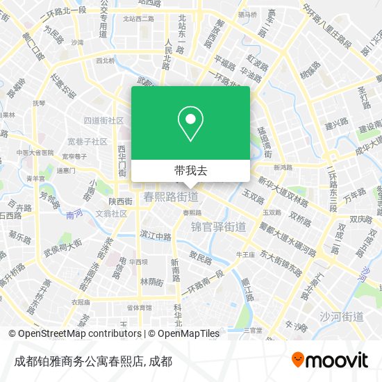 成都铂雅商务公寓春熙店地图