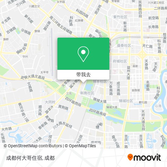 成都何大哥住宿地图