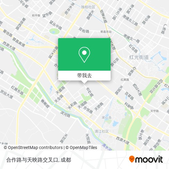 合作路与天映路交叉口地图