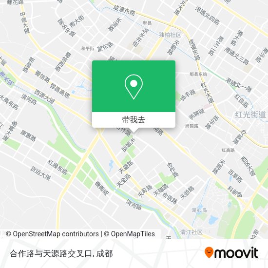 合作路与天源路交叉口地图