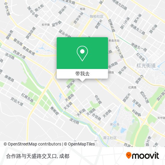 合作路与天盛路交叉口地图