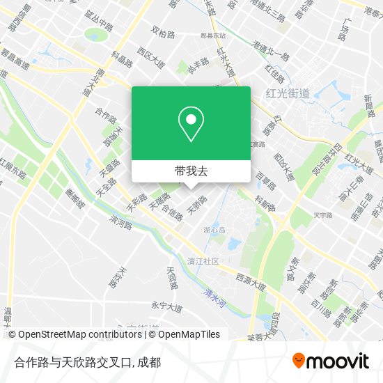 合作路与天欣路交叉口地图