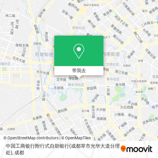 中国工商银行附行式自助银行(成都草市光华大道分理处)地图