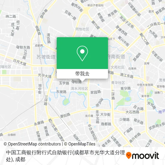 中国工商银行附行式自助银行(成都草市光华大道分理处)地图