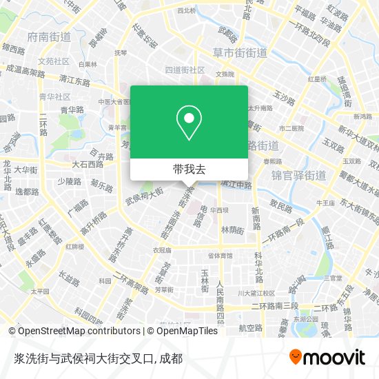 浆洗街与武侯祠大街交叉口地图