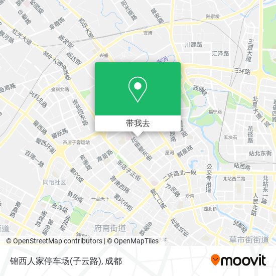 锦西人家停车场(子云路)地图