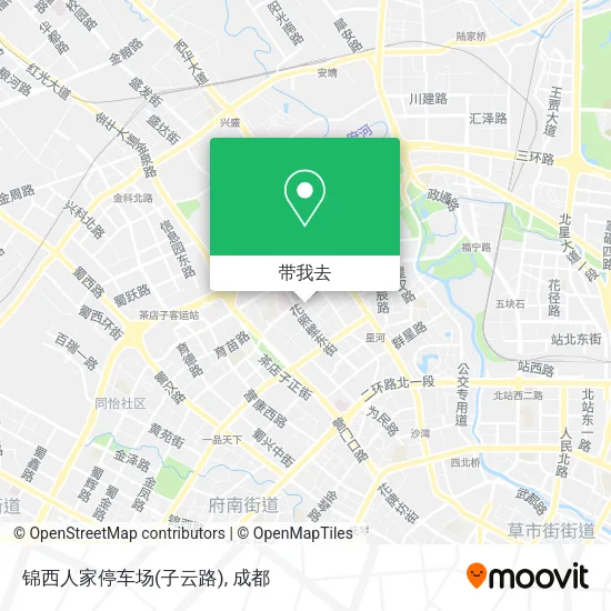 锦西人家停车场(子云路)地图