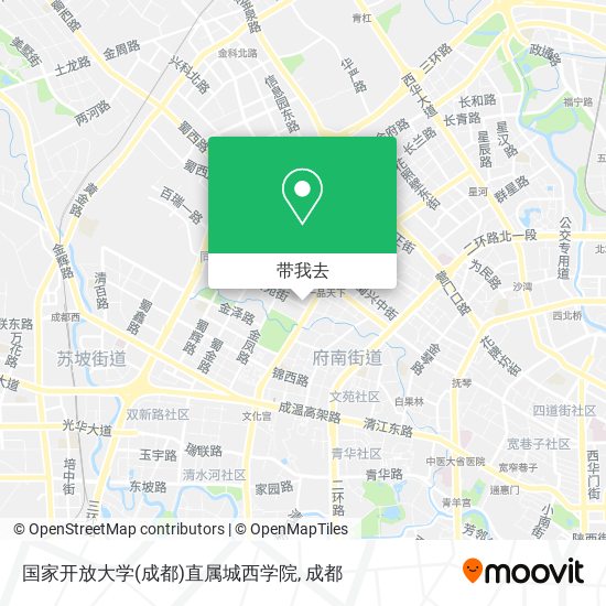 国家开放大学(成都)直属城西学院地图