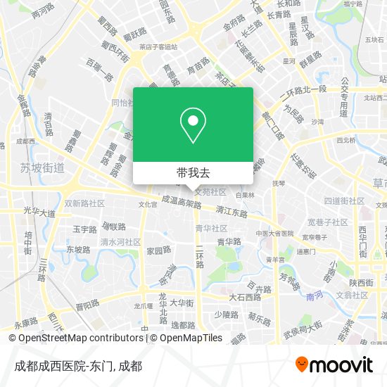 成都成西医院-东门地图