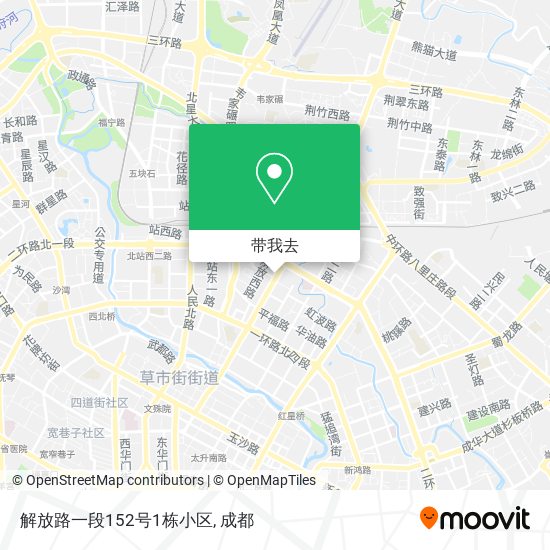 解放路一段152号1栋小区地图
