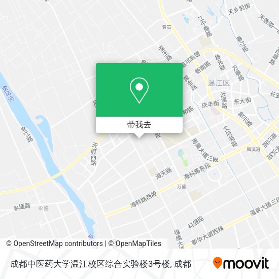 成都中医药大学温江校区综合实验楼3号楼地图