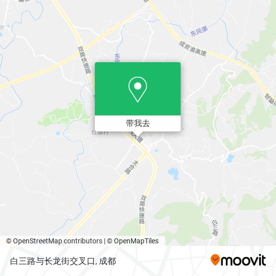 白三路与长龙街交叉口地图
