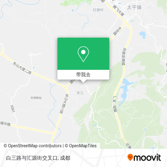 白三路与汇源街交叉口地图