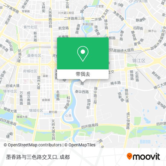 墨香路与三色路交叉口地图