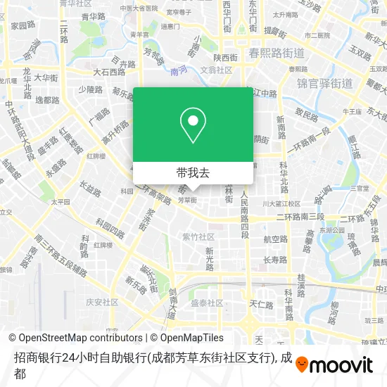 招商银行24小时自助银行(成都芳草东街社区支行)地图