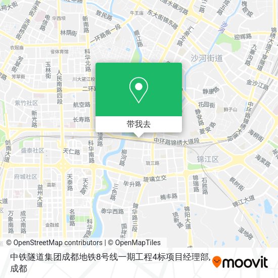 中铁隧道集团成都地铁8号线一期工程4标项目经理部地图