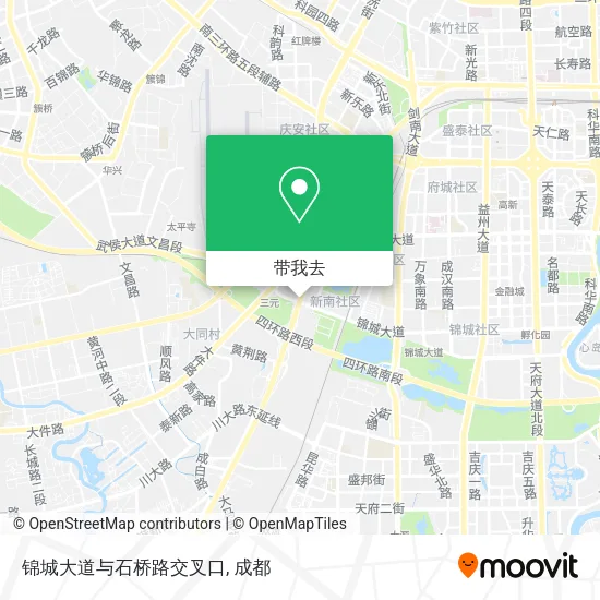 锦城大道与石桥路交叉口地图