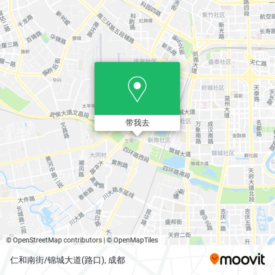 仁和南街/锦城大道(路口)地图