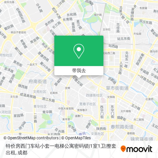 特价房西门车站小套一电梯公寓密码锁|1室1卫|整套出租地图