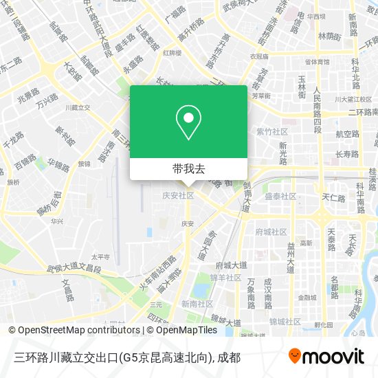 三环路川藏立交出口(G5京昆高速北向)地图