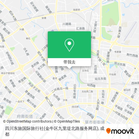 四川东旅国际旅行社(金牛区九里堤北路服务网店)地图
