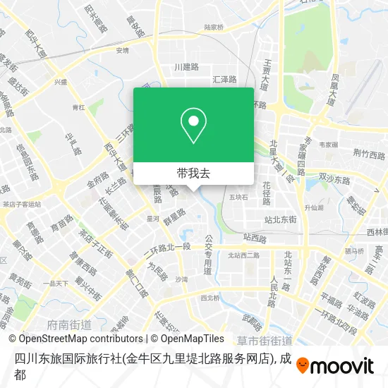 四川东旅国际旅行社(金牛区九里堤北路服务网店)地图