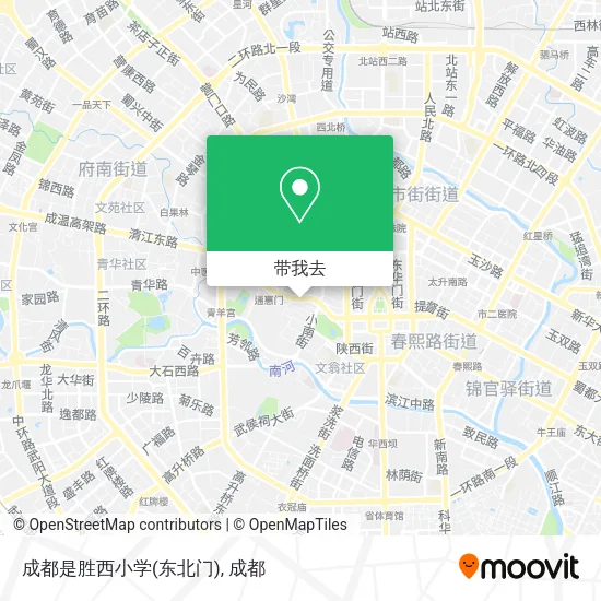 成都是胜西小学(东北门)地图
