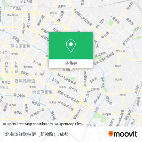北海道鲜送披萨（新鸿路）地图