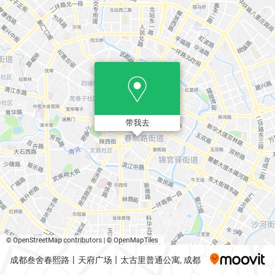 成都叁舍春熙路丨天府广场丨太古里普通公寓地图