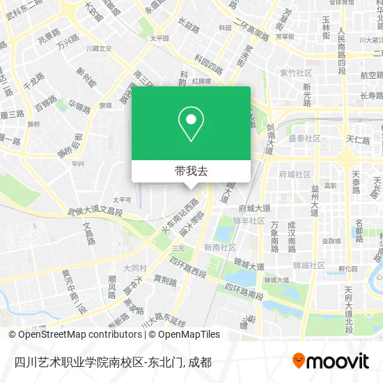 四川艺术职业学院南校区-东北门地图