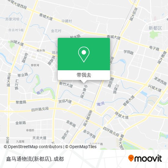 鑫马通物流(新都店)地图