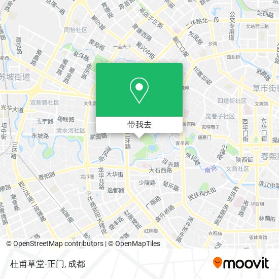 杜甫草堂-正门地图