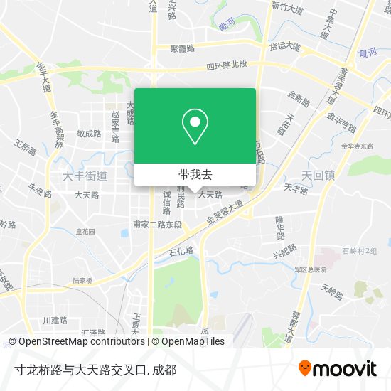 寸龙桥路与大天路交叉口地图