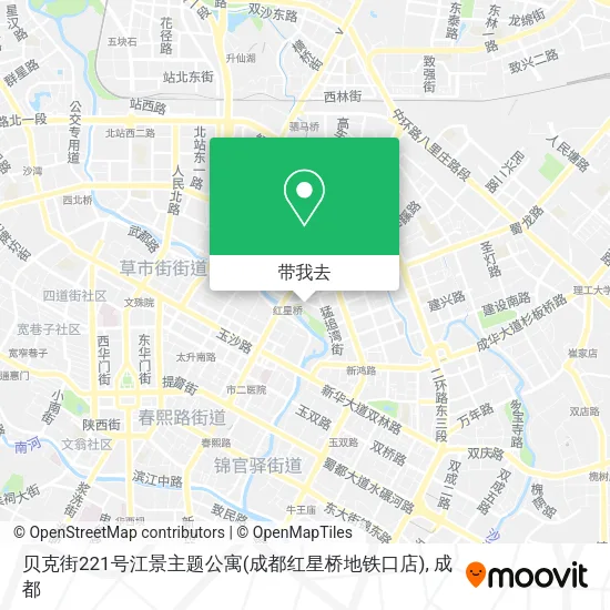 贝克街221号江景主题公寓(成都红星桥地铁口店)地图