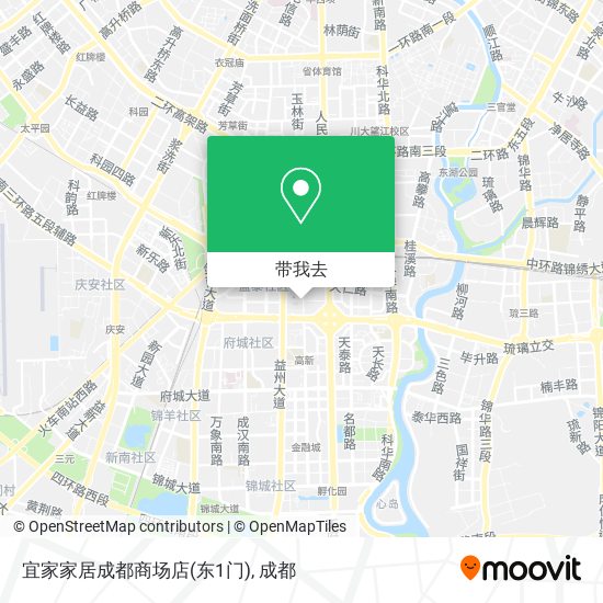 宜家家居成都商场店(东1门)地图