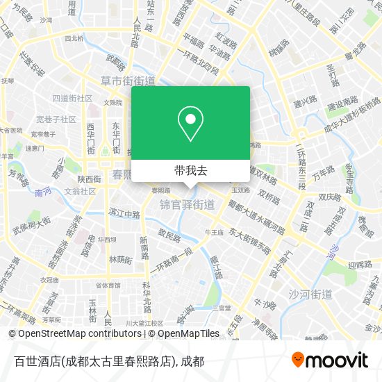 百世酒店(成都太古里春熙路店)地图