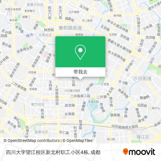 四川大学望江校区新北村职工小区4栋地图