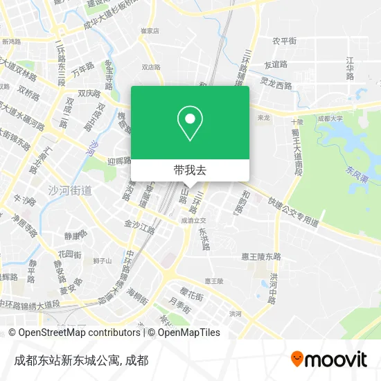 成都东站新东城公寓地图
