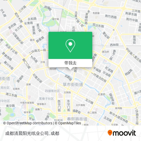 成都清晨阳光纸业公司地图