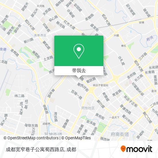 成都宽窄巷子公寓蜀西路店地图