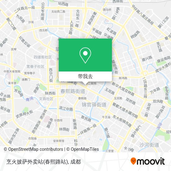 烹火披萨外卖站(春熙路站)地图