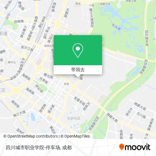 四川城市职业学院-停车场地图